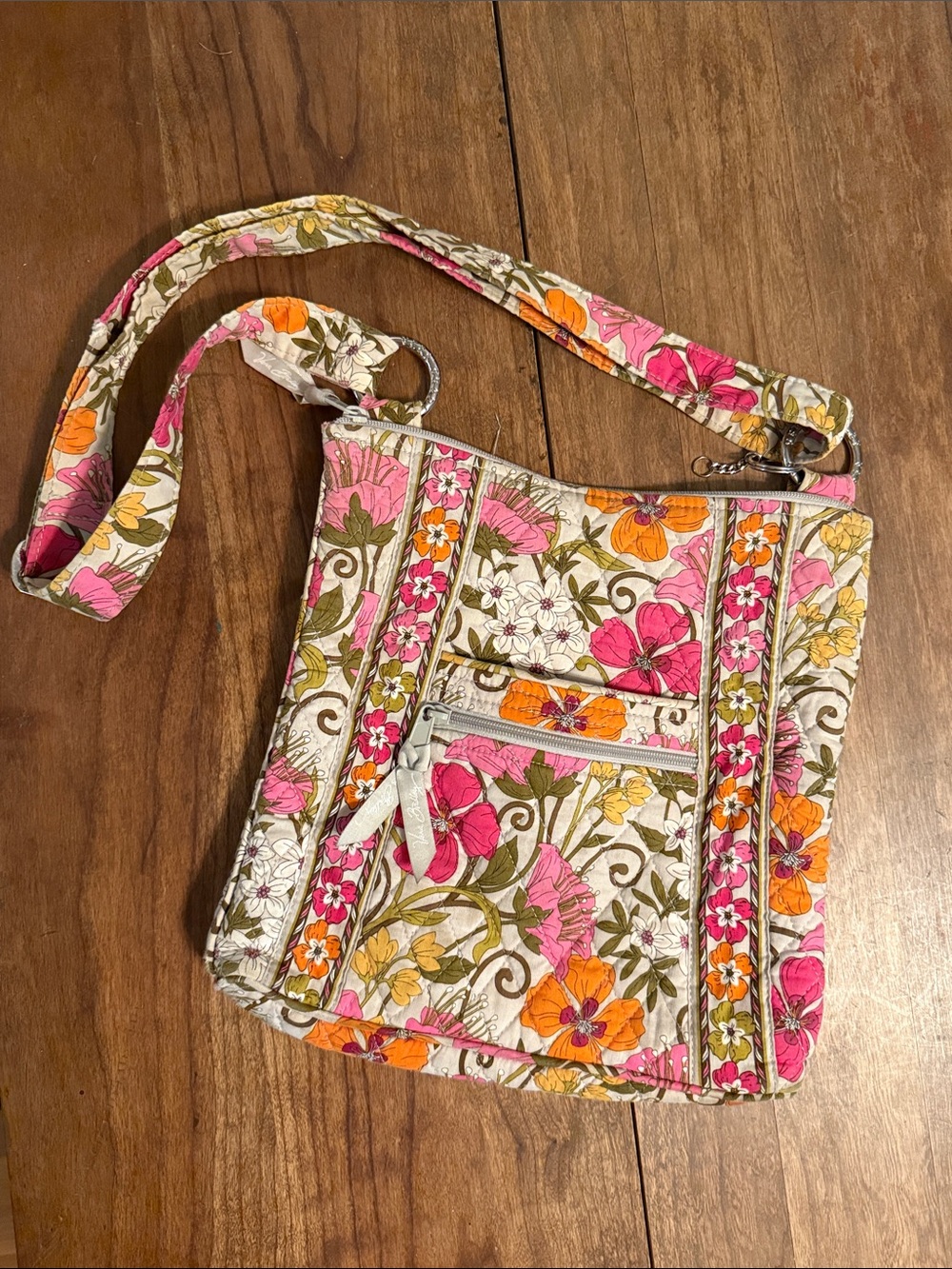 Vera Bradley retired Tea Garden pattern floral hipster crossbody bag